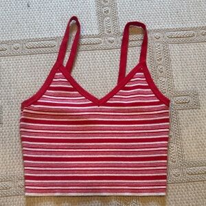 Urban Outfitters red and white striped tank